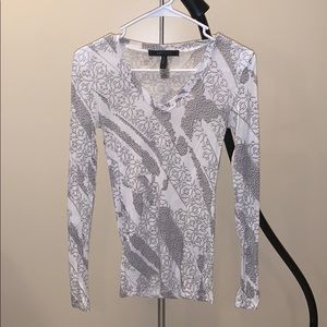 BCBGMaxAzria long sleeve tissue tee